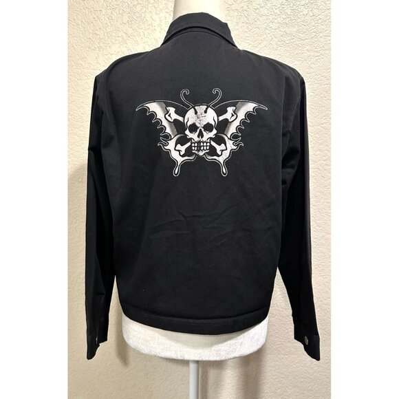 Lucky 13 Vtg 90s Black Collared Lightweight Jacket - Picture 3 of 7